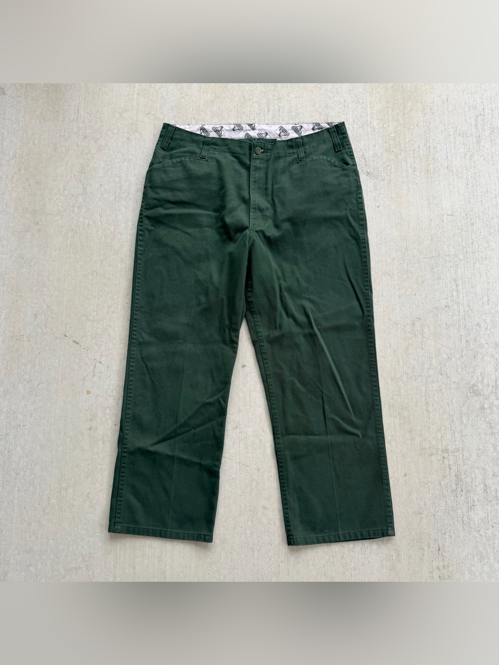 Vintage Ben Davis Original Twill Workwear Pants Men Size 38 Green Y2K Baggy